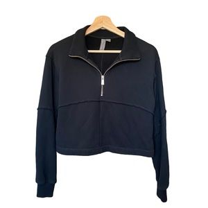 Sweaty Betty Revive Half Zip Lounge Crop Pullover Sweatshirt Sweater Womens 4